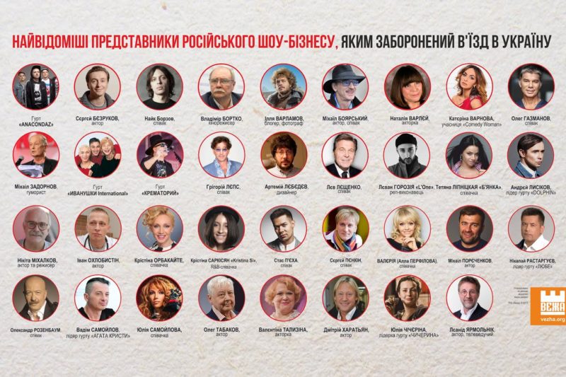 Найвідоміші представники шоу-бізнесу, яким заборонений в’їзд в Україну.