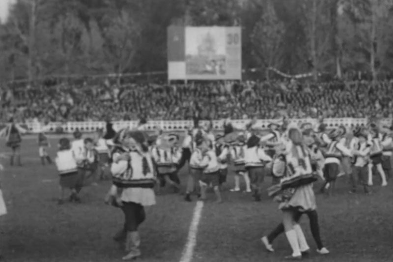 Урочистості на стадіоні та франківське озеро (1969) (ВІДЕО)
