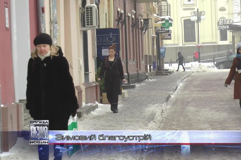 Комунальники зайнялися благоустроєм Івано-Франківська після снігопаду (ВІДЕО)